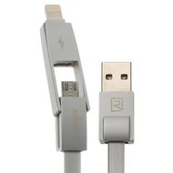 تصویر کابل تبدیل USB به microUSB/لایتنینگ ریمکس مدل RC-042t طول 1 متر