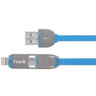 تصویر کابل USB به Lighting و MicroUSB هویت مدل HV-CB521